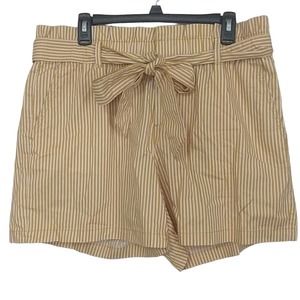 Liz Claiborne Paperbag Tie Waist Cotton Shorts 14